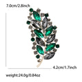 Crystal Feather Brooch Decorative Metal Pin For Jackets And Lapels view 8