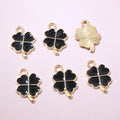 Enamel Four-Leaf Clover Charms in Eleven Color Options view 12