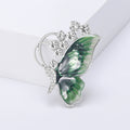 Enamel Butterfly Crystal Brooch Gold Silver Five Styles view 4
