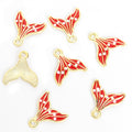 Enamel Whale Tail Charms in Six Colors and Two Metal Tones view 6