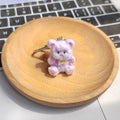Flocked Plush Hug Bear Keychains Carabiner Clip 4 Colors view 9