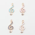 Enamel Treble Clef Charms in Four Colors with Crystal Accent view 4