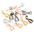 Pinch Bail Pendant Clasps in Three Sizes and Mixed Metal Finishes view 1