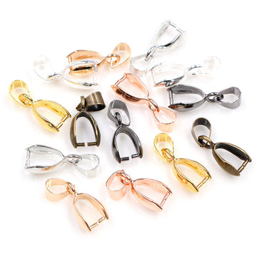 Pinch Bail Pendant Clasps in Three Sizes and Mixed Metal Finishes