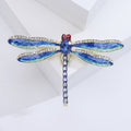 Slim Crystal Dragonfly Brooch in Four Bright Colors view 7