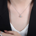 Metal Teardrop Pendant Necklace Gold And Steel Tone view 6