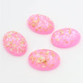 Oval Resin Cabochons with Metallic Foil in Eleven Color Options view 11