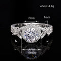 Silver Tone Round Halo Ring With Twisted Pavé Shoulders view 5