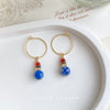 Blue Stone Hoops