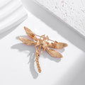 Green Gold Tone Dragonfly Enamel Two Designs Metal Brooch Pin view 3
