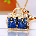 Jeweled Leopard Print Handbag Keychains with Braided Wrist Loops view 4