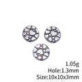 Antique Silver Heart Pattern Round Spacer Bead for Jewelry Making view 3