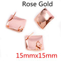 Polished Geometric Earring Post Components in Three Finishes view 12