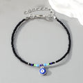 Colorful Seed Bead Evil Eye Adjustable Chain Bracelets view 2
