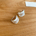 Pastel Enamel Sculpted U Hoop Earrings in Four Colors view 6