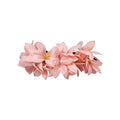 Fabric Flower Duckbill Hair Clips Pink White Purple view 5