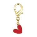 Red Heart Charm Keychain With Gold-Tone Lobster Clasp view 5