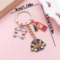 Firefighter Theme Keychains With Red Metal Charms, Three Styles view 6
