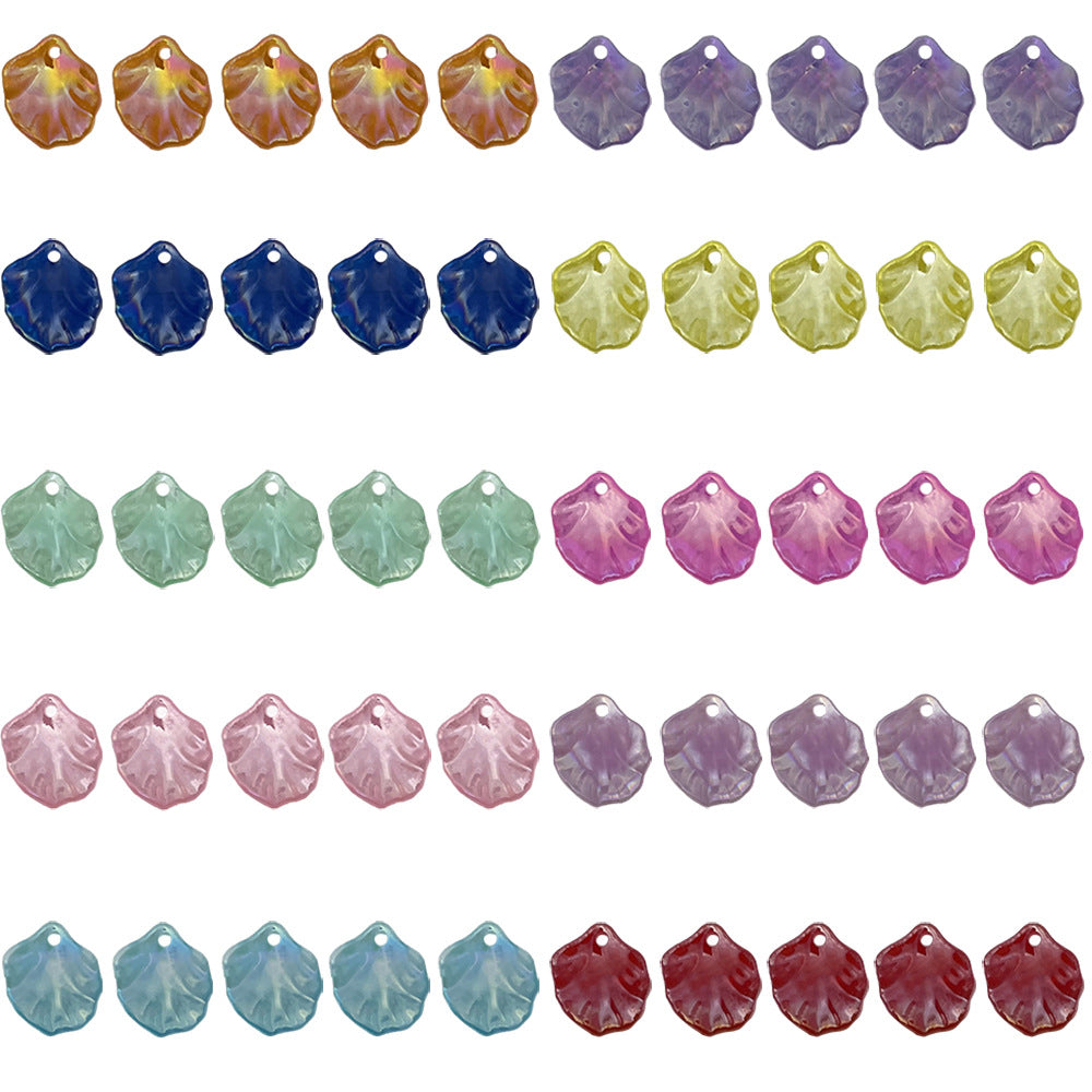 Acrylic Shell Flower Charm Pendants