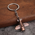 Metal Airplane Keychains, Two Designs in Bronze, Copper and Silver Tones view 3