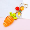Colorful Fruit Keychains in Pineapple Strawberry Carrot Grape and Assorted Styles view 4