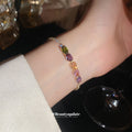 Gold Multicolor Zircon Bracelets and Heart Open Cuff Four Styles view 3
