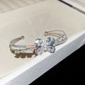 Butterfly Crystal Open Bangles Silver Gold Four Colors view 6