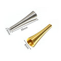 Tapered Trumpet Flower Bead Caps in Five Metal Finishes view 2