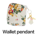 Gold-Tone Pink And White Flower Cross Charm Snap Clasp Keychain view 3