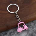 Golf Cart Keychain With Round Split Ring, 12 Styles view 3