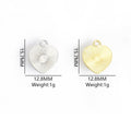 Pearl Heart Charms with Crystal Trim in Gold and Silver Tones view 2
