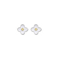 Mother of Pearl Clover Flower Studs and Pendant Necklace view 5