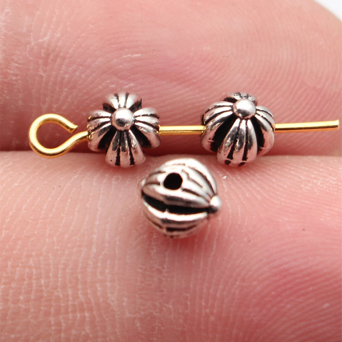 6.3x5.6x5.3mm 0.42g Multi-Color Zinc Alloy Cross Spacer Beads for DIY Bracelet Jewelry Making
