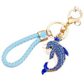 Jeweled Dolphin Keychains in Multiple Shapes and Attachment Styles view 5