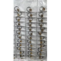 Single Stainless Steel Huggie Earrings with Gold Tone Geometric Charms view 2