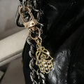 Rhinestone Openwork Hamsa Hand Clip Charms in Two Finishes view 2