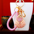 Pearl Mini Handbag Keychains in Pink White and Assorted Colors view 4