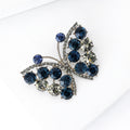 Blue Crystal Butterfly Brooch Decorative Lapel Pin view 3