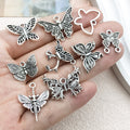 Antique Silver Butterfly Metal Charms with 21 Listed Options view 2