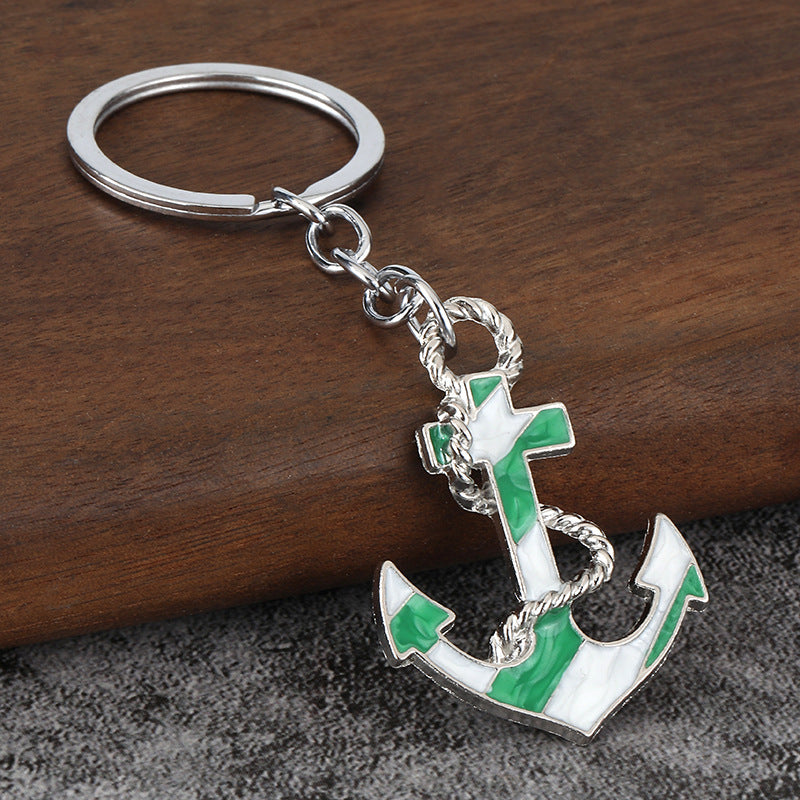Creative Ship Anchor Metal Keychain for Car Keys and Nautical Gifts