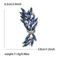 Marquise Crystal Leaf Cluster Bow Brooch Four Colors view 6