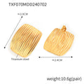 Wavy Texture Square Statement Rings And Stud Earrings Set view 7