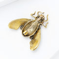 Enamel Insect Brooch Rhinestone Head Three Color Wings view 4