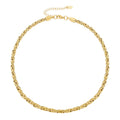 Thick Twisted Rope Chain Necklace Bracelet Gold Steel view 5