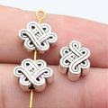 12x9.3x5.2mm 2g Antique Silver Zinc Alloy Chinese Knot Small Hole Beads for DIY Bracelet Jewelry Making