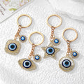 Rhinestone Evil Eye Keychains Gold Silver Eight Shapes view 2