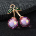 Cherry Charm Pendant Enamel Leaf Resin Beads Two Colors view 6