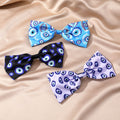 Printed Satin Evil Eye Bow Hair Clips in Nine Designs view 4