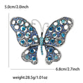 Openwork Crystal Butterfly Brooch in Pink Blue and Multicolor view 4