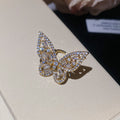 Crystal Butterfly Ear Cuffs in Gold and Silver Tone Options view 6